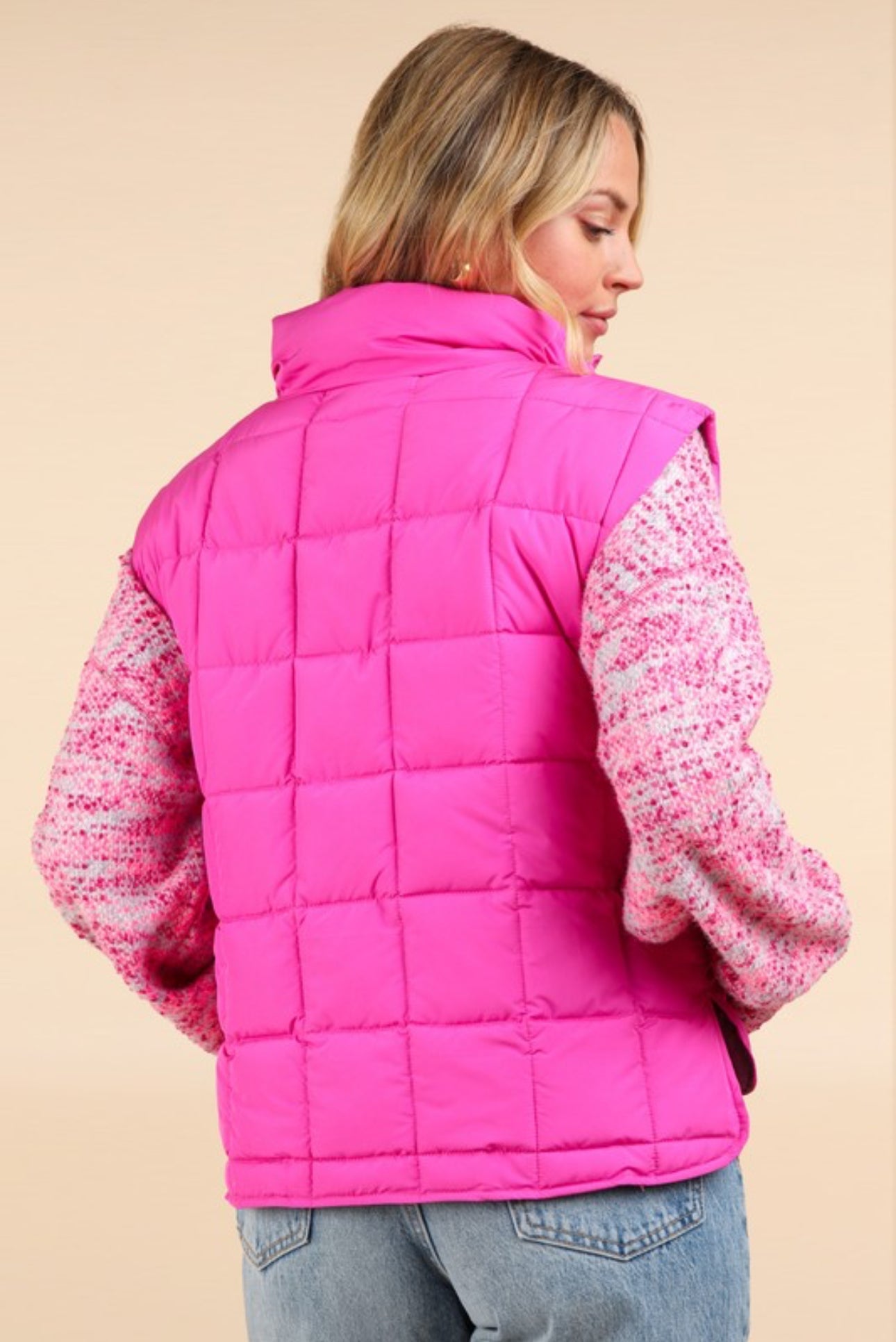 The Sami Pink Padded Vest
